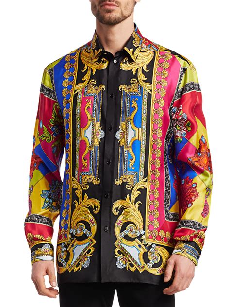 versace like men's shirt|versace collection men shirt.